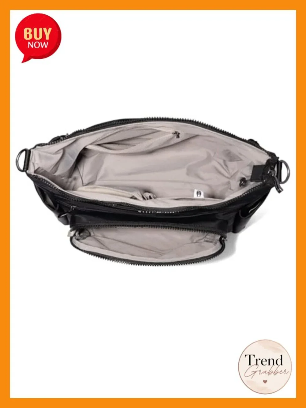 Convertible Hobo Crossbody Bag Nylon Travel Work